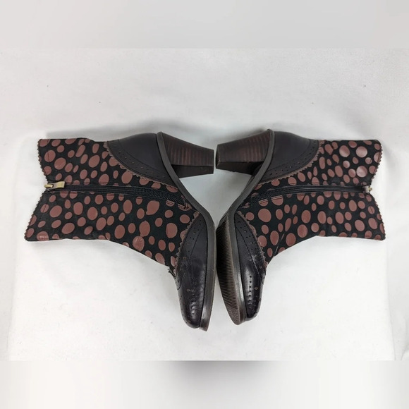L'Artiste Spring Step Wing-Tip POLKA DOT Boots sz. 36/ 5.5-6 PERIGNON Leather - Picture 6 of 16